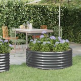 vidaXL Jardinieră, antracit, 100x100x36 cm, oțel vopsit electrostatic