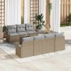 VidaXL Set de canapele pentru grădină 8 pcs Bej, Gri 55 x 55 x 37 cm 3354959