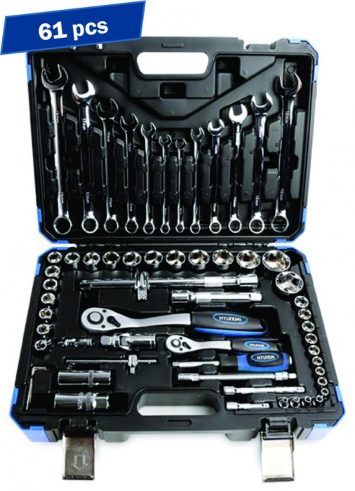 Set 61chei tubulare si chei combinate HYUNDAI HY-59656 HardWork ToolsRange