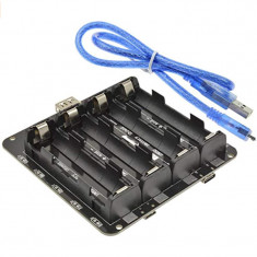 Modul incarcare 4 baterii 18650 pentru Raspberry Pi, cablu USB-MicroUSB de 25cm