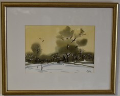 Marcel Bejgu (n.1951), pictor / artist plastic membru UAP Ploiesti - Iarna foto