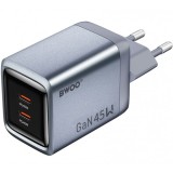 Incarcator Retea BWOO BO-CDA239, 45W, 3A, 2 x USB-C, Gri