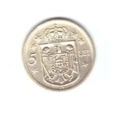 Moneda 5 lei 1930 KN, stare buna, curata