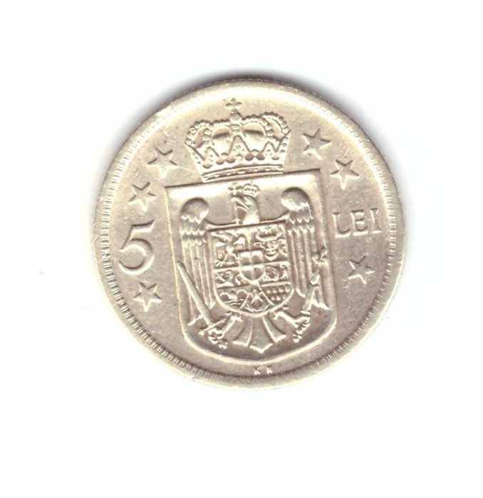Moneda 5 lei 1930 KN, stare buna, curata