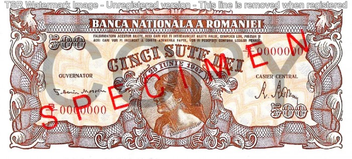 REPRODUCERE 500 Lei 25.IUNIE.1947. SPECIMEN Romania