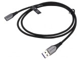 Cablu Magnetic USB 2.0 1m Negru 480Mbps, Vention