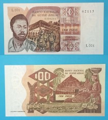 Guineea Bissau 100 Pesos 1975 &#039;Bijagos&#039; UNC serie: L001 01062115 p2