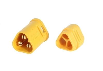 Mufa alimentare DC MT30 tata 3 pini pe cablu lipite 15A 500V AMASS MT30-M foto