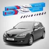Cumpara ieftin Stergatoare Mazda 3 BK Facelift Hatchback 2006-2009 Set Fata Flat Premium TeamCar