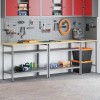 Set banc de lucru 3 piese Gri Oțel
