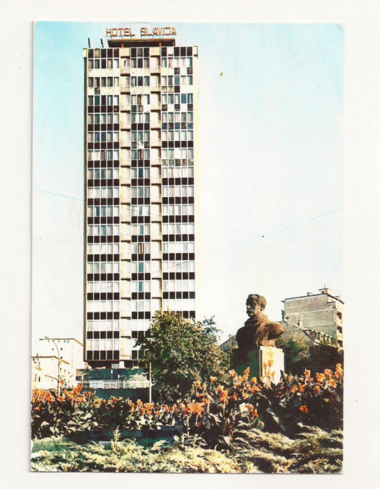 AM3 - Carte Postala - IUGOSLAVIA - Beograd, Hotel Slavija, circulata 1965