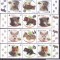 PUI DE ANIMALE,TRIPTIC CU VINIETA SI TABS DIFERITE,2012, MNH ** ROMANIA.