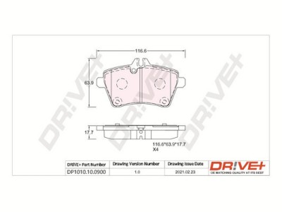 Dr!ve+ DP1010.10.0900 set placute frana,frana disc foto