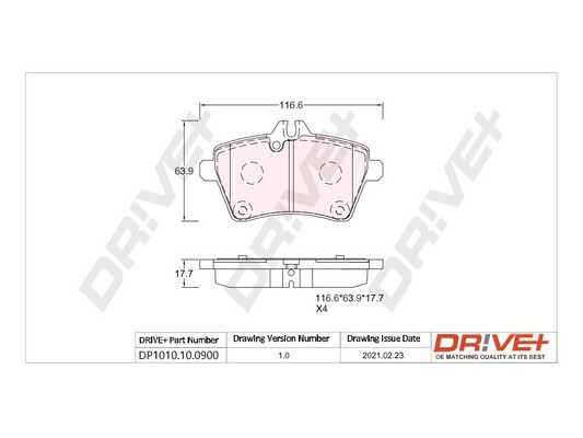 Dr!ve+ DP1010.10.0900 set placute frana,frana disc