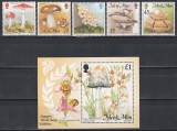 Isle of Man 1995 - Ciuperci, Serie + Colita, MNH, Nestampilat