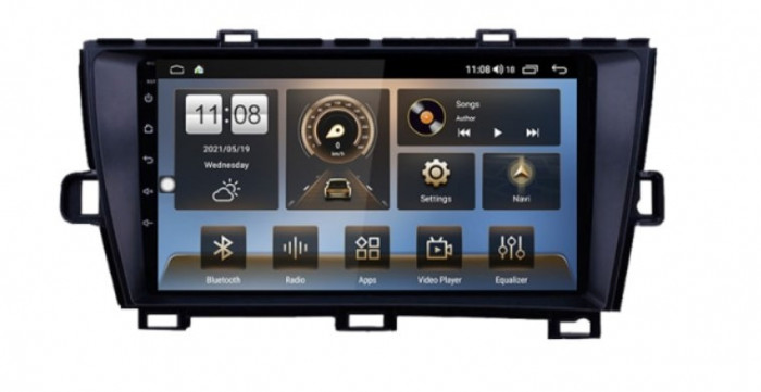 Navigatie Toyota Prius 2009-2015 AUTONAV Android GPS Dedicata, Model Classic, Memorie 64GB Stocare, 4GB DDR3 RAM, Display 9&quot; Full-Touch, WiFi, 2 x USB
