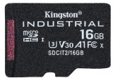 Card de memorie Kingston Industrial microSD, 16GB, UHS-U3, Clasa 10, 100MB/s + adaptor SD