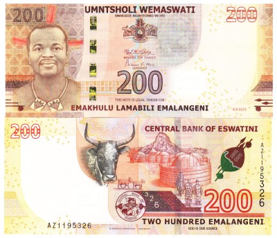 Swaziland 200 Emalangeni 2023 P-43 UNC foto