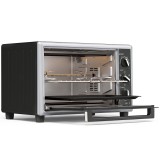 HOMCOM Mini cuptor 46 L cu rotisor, convecție, reglare temperatură și temporizator, 1800 W, Negru | Aosom Romania