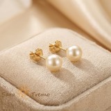 Cercei Perla Zilei Senine , Cercei cu Perla placati 18K Brazilia