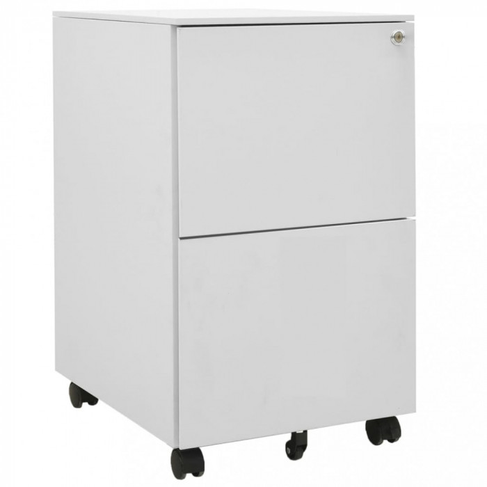 vidaXL Dulap dosare mobil, gri deschis, 39x45x67 cm, oțel
