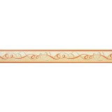 Bordura decorativa pentru tapet, modern, alb, portocaliu, 3.5cm x 10m, 227-052