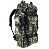Rucsac militar pentru drumetie, 6 compartimente, 70litri, 65x18x35cm, verde Household NewTrend
