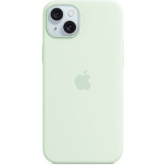 Husa de protectie Apple Silicone Case with MagSafe pentru iPhone 15 Plus, Soft Mint