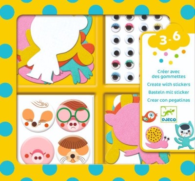 Set creativ colaje animale din fetru Djeco foto