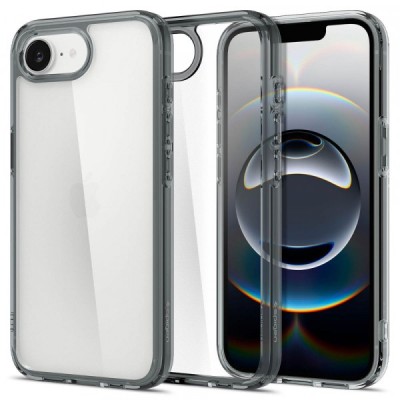 Husa pentru Apple iPhone 16e, Spigen, Ultra Hybrid, Neagra Transparenta foto