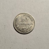 Italia 20 Centesimi 1863 Aunc Superba Piesa de Colectie, Europa