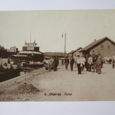 Rara! Carte postala foto portul din Oltenita,scrisa 1933