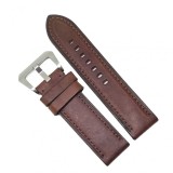 Cumpara ieftin Curea de Ceas Robusta &ndash; Piele Naturală Maro Mată &ndash; 24 mm &ndash; Grosime 4 mm &ndash;