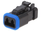 Conector cablu-cablu PX0 2 PIN mamă negru