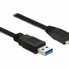 Cablu USB 3.0 la micro USB-B 1.5m Negru, Delock 85073