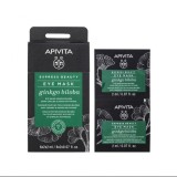 Mască de ochi APIVITA Express Beauty pentru cearcăne și semne de oboseală cu Ginkgo 2 x 2ml
