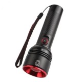 Lanterna LED multifunctionala, reincarcabila USB, din aliaj de aluminiu, 4 moduri de iluminare, functia de zoom si power bank, negru
