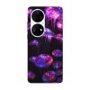 Husa compatibila cu Huawei P40 Pro model Neon Jellyfish, Silicon, TPU, Viceversa, Transparent, Carcasa