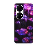 Husa compatibila cu Huawei Nova Y70 model Neon Jellyfish, Silicon, TPU, Viceversa, Transparent, Carcasa
