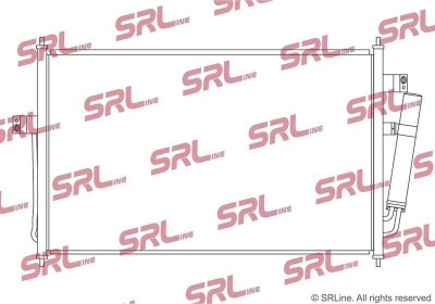 Condensator climatizare AC Isuzu D-Max, motor: 2.5 Crdi, Condensator cu filtru uscator, 700 x415 x16, SRLine, miez si rezervor din aluminiu brazat, foto