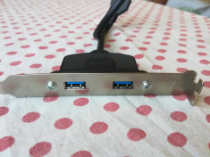 Bracket Accesoriu Carcasa USB 3.0 2 porturi. foto
