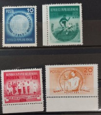 Romania 1952 - Uniunea Internationala a Studentilor MNH foto