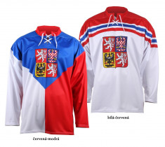 Ice Hockey Jersey, Winter Games Sochi 2014 CZ Replica alb-rosu S foto