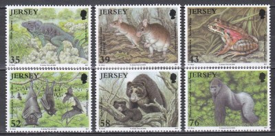 Jersey 2009 - Semicentenarul Trustului Durrell pentru Conservarea Faunei Sălbatice, MNH foto