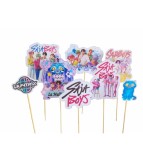 Set 8 toppere model Saja Boys 5&ndash;10 decor pentru tort