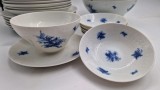 Set 21 Farfurii si Boluri Rosenthal Romanze Blue Flower | Bjorn Wiinblad | Anii '60 | Germania