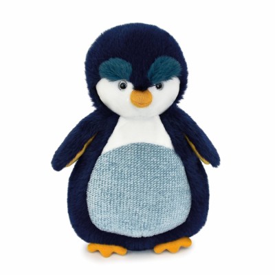 Jucarie moale din plus - Pinguin, 28 cm, albastru foto