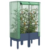 Cumpara ieftin Strat &icirc;nălțat cu husă de seră, aspect ratan, 80x40x140 cm