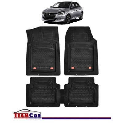 Covorase Auto TeamCar&amp;reg; Tip Tavita Compatibile Peugeot 208 I (2012-2019) Negru Material Rezistent foto