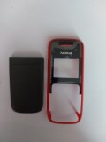 Carcasa Completa Nokia 1209, Fata, Compatibila, Rosie